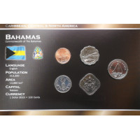 Bahamas 2005-2007 year blister coin set