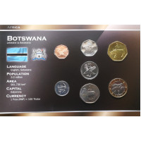 Bostwana 2000-2007 year blister coin set