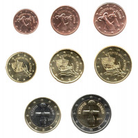 Cyprus 2011 Euro coins UNC Set