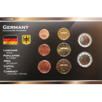 Germany 2002-2010 year euro coin blister set