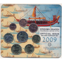 Greece 2009 Euro coins BU set