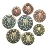 Ireland 2010 UNC Euro coin set