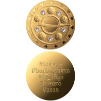 Latvia 2018 Gold Brooches. The Bubble Fibula
