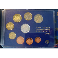 Slovakia 2009 Euro coins PROOF LIKE set with silver medal