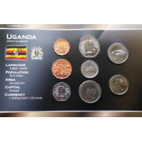 Uganda 1987-2007 year blister coin set