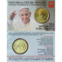 Vatican City 2014 50 Cent Pope Francis coin card no5
