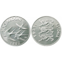 Estonia 1992 Monetary Reform 100 kroon