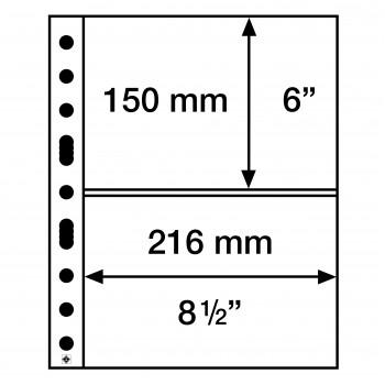 Leuchtturm plastic sheets GRANDE 2 pockets 150x216 mm black