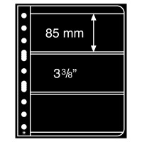 Leuchtturm sheets VARIO 3 way horizontal black division