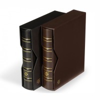 Leuchtturm leather coin album OPTIMA in classic design including slipcase without sheets