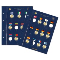 Leuchtturm sheets VISTA for two euro coins FLAG Programm