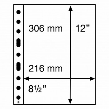 Leuchtturm plastic sheets GRANDE 1 pockets 306x216 mm
