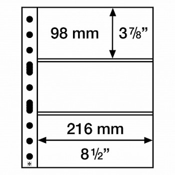 Leuchtturm plastic sheets GRANDE 3 pockets 98x216 mm 1pcs.