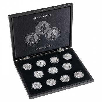 Leuchtturm pressentation case Volterra for 11 “Queen’s Beasts” 2 oz silver coins