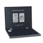 Leuchtturm pressentation case Volterra for 18 silver dragon rectangular coins