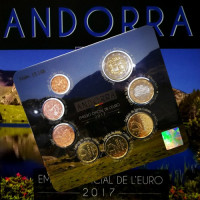 Andorra 2017 Euro coins BU set
