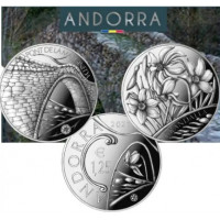 Andorra 2021 1.25 euro White Narcissus and La Margineda Bridge