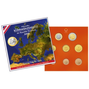 Austria 2008 Euro coins BU set