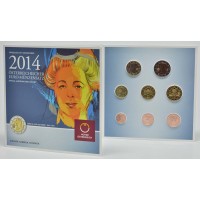 Austria 2014 Euro coin BU set