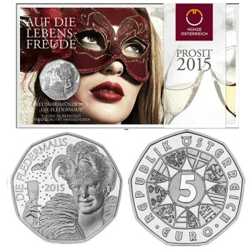 Austria 2015 5 euro Fledermaus BU