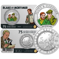 Belgium 2021 75 Years of Blake and Mortimer Colour BU in Coincard 