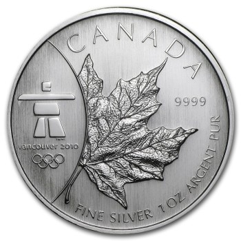 Canada 2008 Vancouver MAPLE LEAF 1oz Ag999