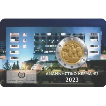 Cyprus 2023 60th Anniversary of the Founding of the Central Bank Cyprus coin card