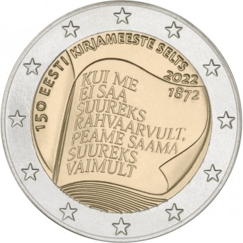 Estonia 2022 150th anniversary of the founding of the Society of Estonian Literati coin card