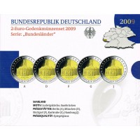 Germany 2009 Federal state of Saarland A D F G J Proof