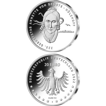 Germany 2022 20 euro 225th Anniversary of the Birth of Annette von Droste-Hulshoff