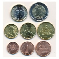 Italy 2013 Euro coin UNC set