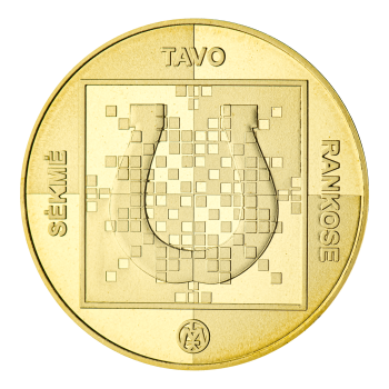 LMK Gold-coloured luck coin 
