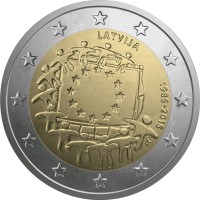 Latvia 2015 30 years of the EU flag