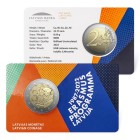 Latvia 2022 Erasmus coin card