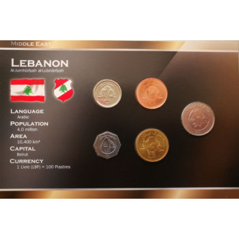 Lebanon 1996-2006 year blister coin set