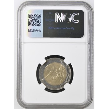 Lithuania 2015 2 euro Mint Error Graded NGC MS62