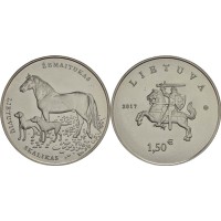 Lithuania 2017 1,5 euro Lithuanian Hound and Žemaitukas