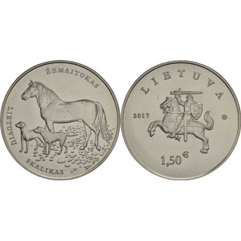 Lithuania 2017 1,5 euro Lithuanian Hound and Žemaitukas