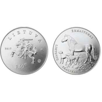 Lithuania 2017 1,5 euro Lithuanian Hound and Žemaitukas