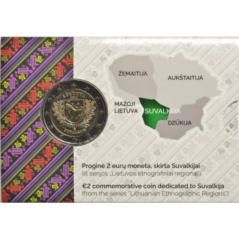 Lithuania 2022 Suvalkija BU coin card