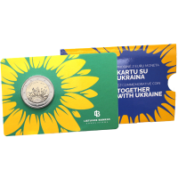 Lithuania 2023 Together with Ukraine coin card 