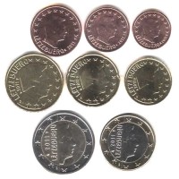 Luxembourg 2011 Euro coins UNC Set