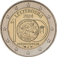 Luxembourg 2024 100th Anniversary of the Introduction of the Franc Coins bearing of the image of the Feierstëppler