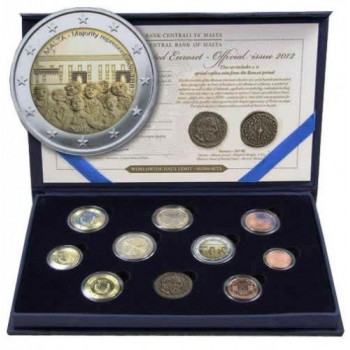 Malta 2012 Euro coins BU set with commemorative 2 euro coin