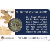 Malta 2015 First flight from Malta coin card