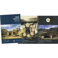 Malta 2018 Euro coins BU set with commemorative 2 euro coin