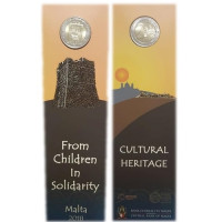 Malta 2018 Cultural heritage - From children with solidarity coin card