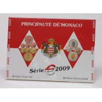 Monaco 2009 Euro coins BU set