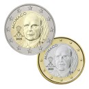 Monaco 2025 2 euro and 1 euro regular UNC coins