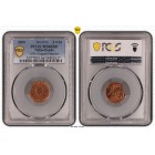 Netherlands 2000 2 euro cent Mint error Graded PCGS MS66RD